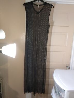 Love Nation Black Sheer Mesh Maxi Dress